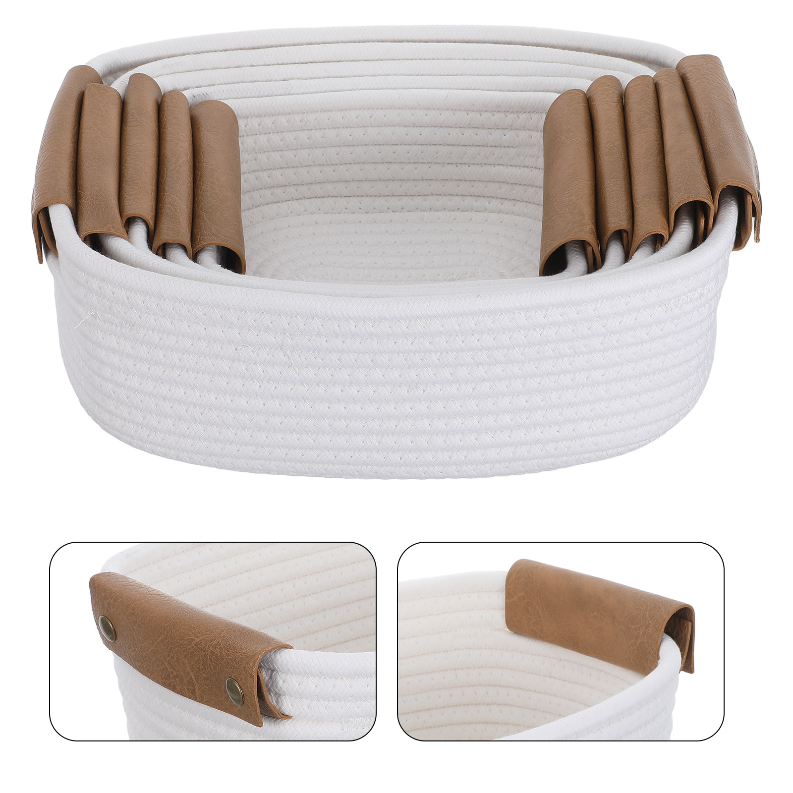 Baby Nursery Handles - 5-delige geweven mandenset, opbergmand voor de