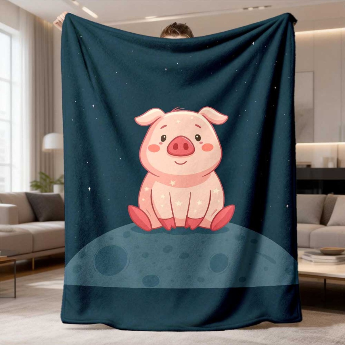 Baby Nursery Fabric - Schattig varkensdekentje voor de kinderkamer met