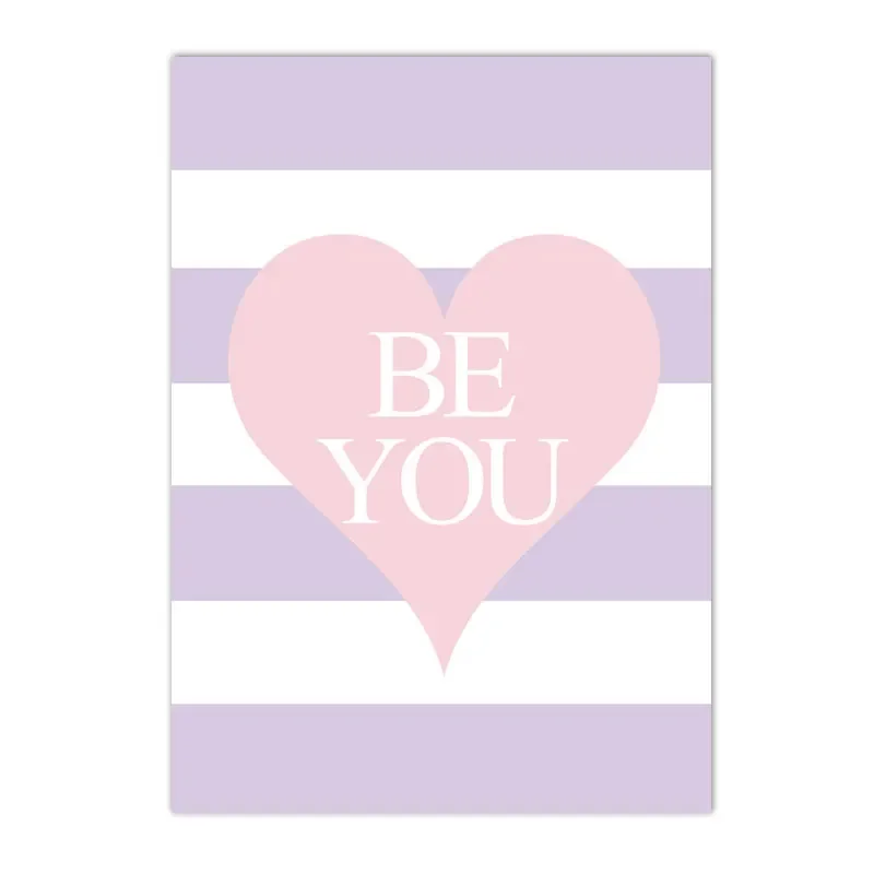 Baby Girl Nursery Quotes - Roze Eenhoorn Regenboog Liefde Hart Quotes
