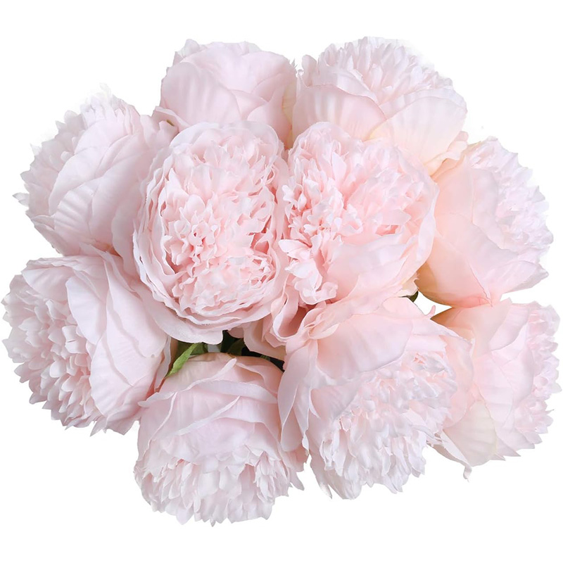 Baby Nursery Fabric - 5 gesimuleerde pioenrozen, kunstbloemen voor woonkamer-