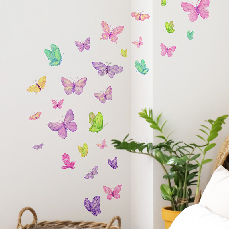 Baby Nursery Vinyl - Romantische vlinder muurstickers creatieve huis muur