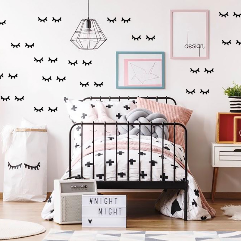 Baby Girl Nursery Quotes - Kinderkamer Decoratie Wimper Muurstickers Leuke Babykamer