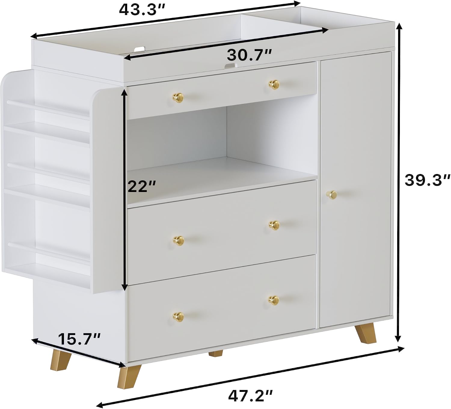 Kinderkamer commode met babyve - Baby Nursery Dresser Changing Table recensie en prijs