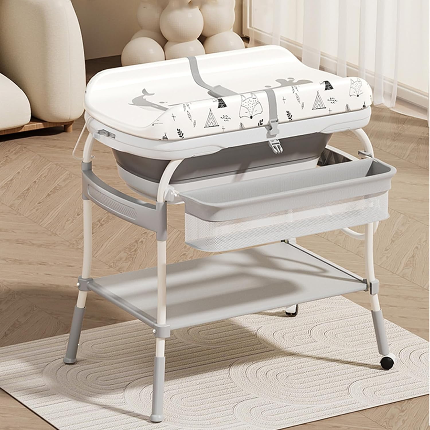 2-in-1 babycommode met bad Opv - Baby Nursery Dresser Changing Table recensie en prijs