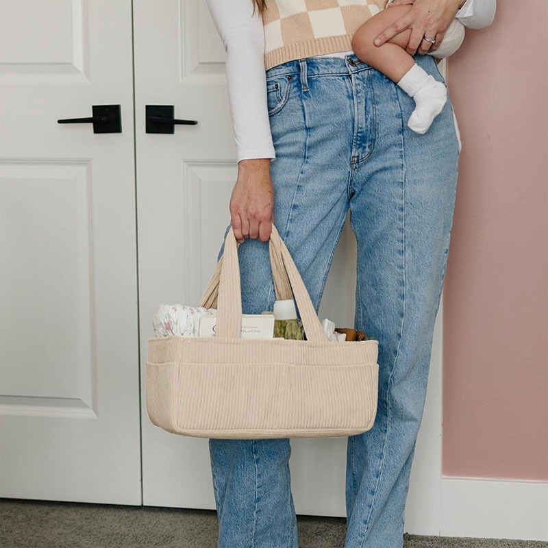 Ruime opvouwbare corduroy luie - Baby Nursery Handles recensie en prijs