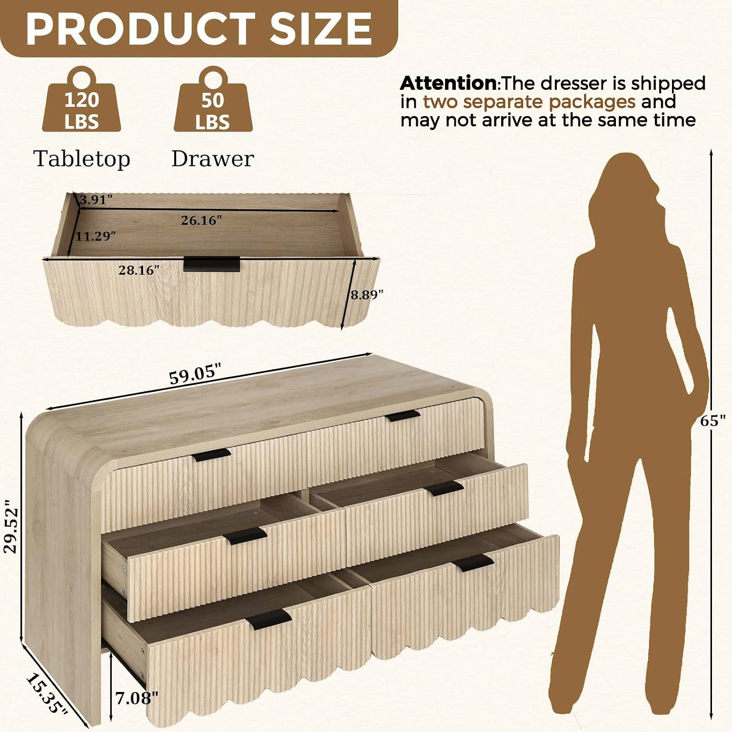 Houten 6-ladenkast kinderkamer - Baby Nursery Handles recensie en prijs