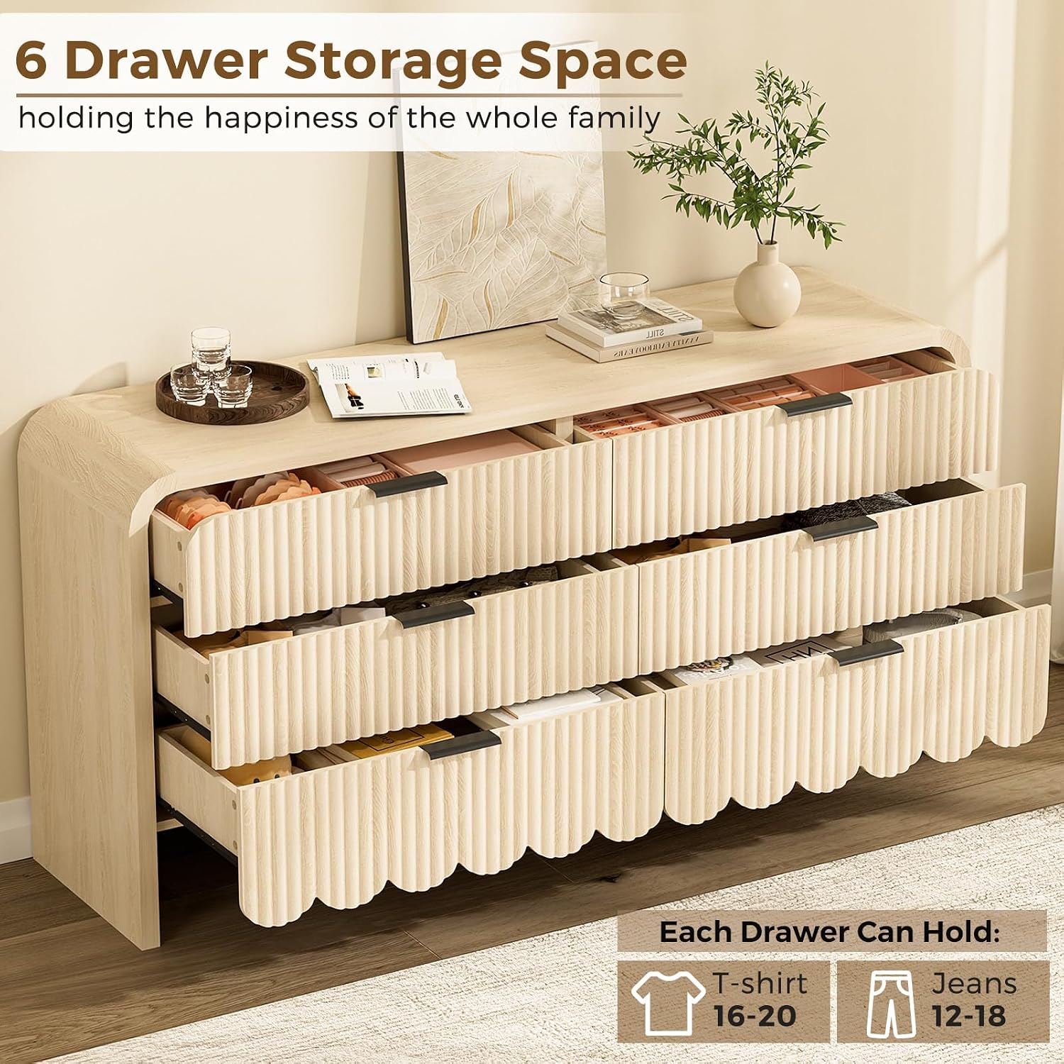 Houten 6-ladenkast kinderkamer - Baby Nursery Handles recensie en prijs
