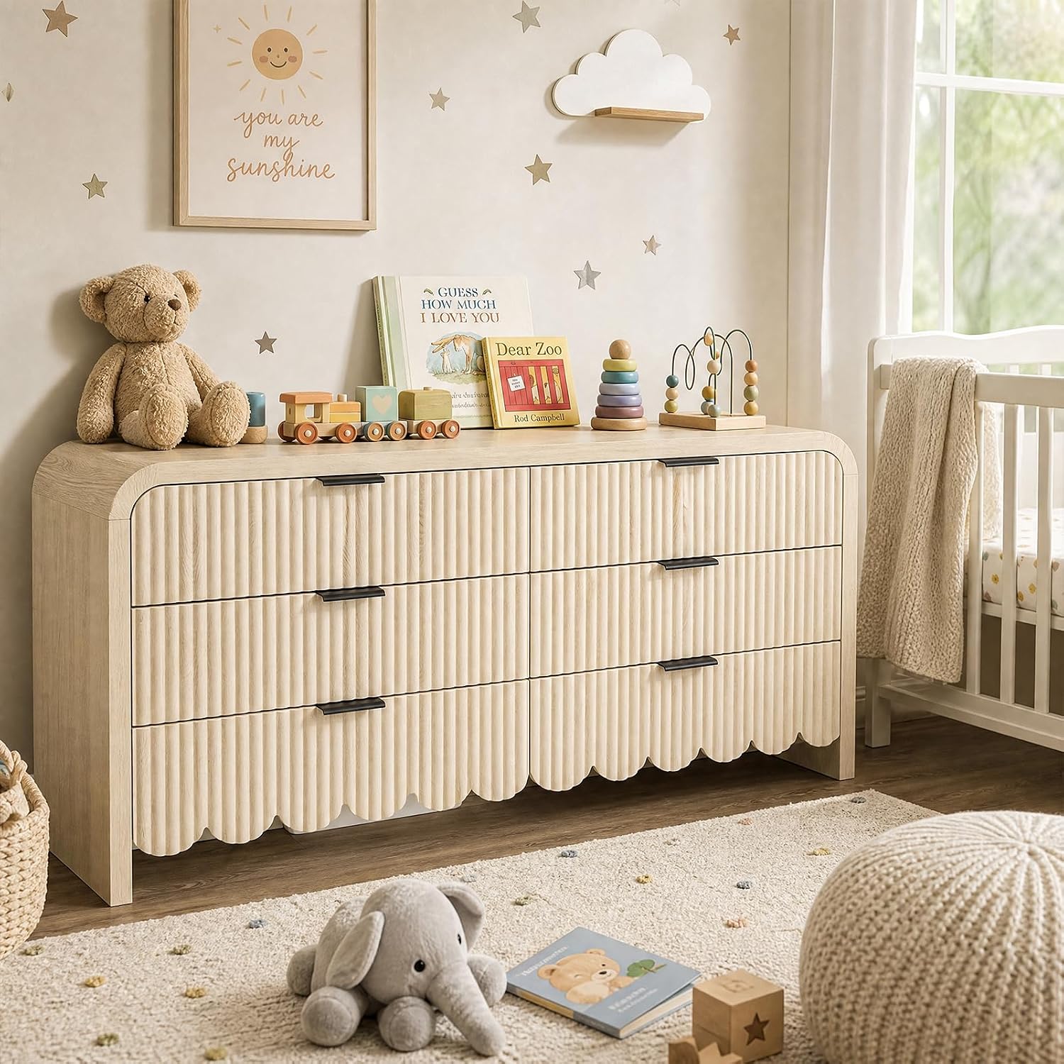 Houten 6-ladenkast kinderkamer - Baby Nursery Handles recensie en prijs