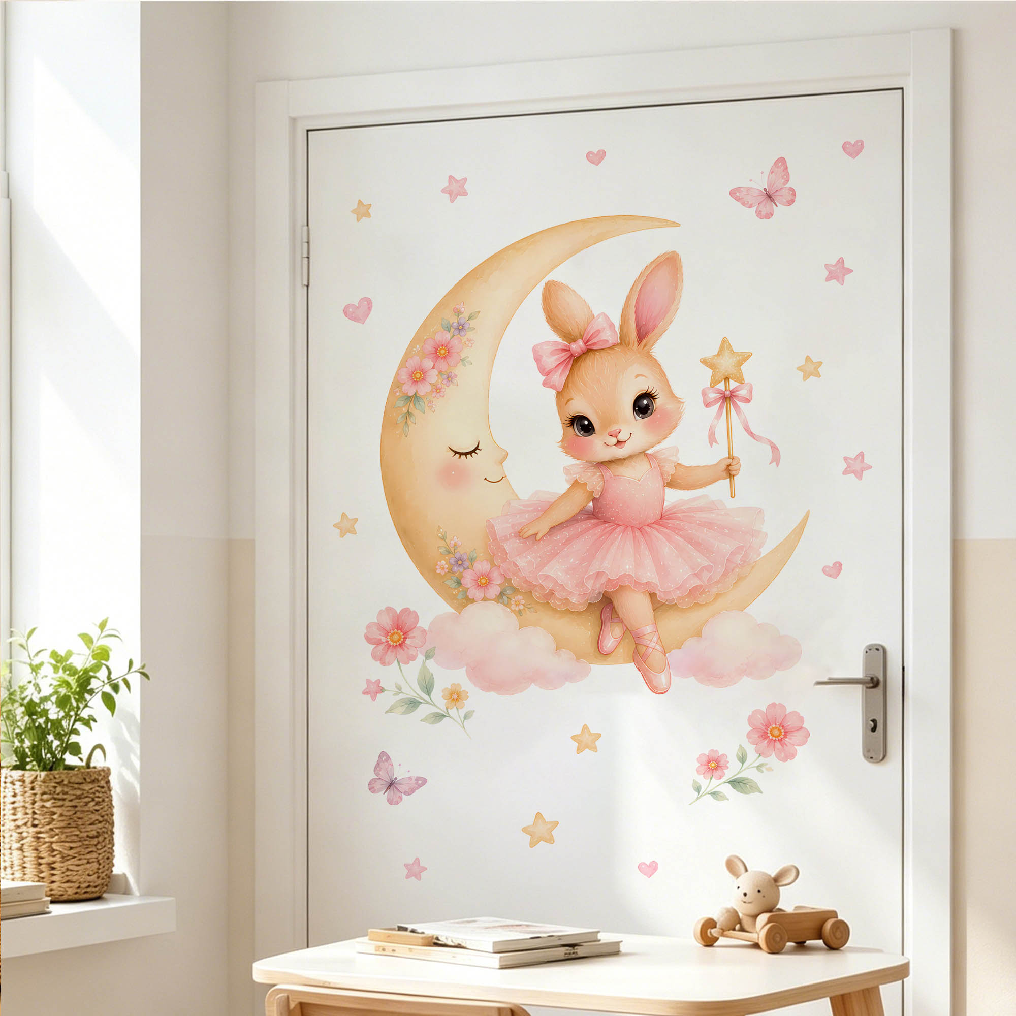 Waterverf Ballerina Konijn Maa - Baby Girl Nursery Quotes recensie en prijs