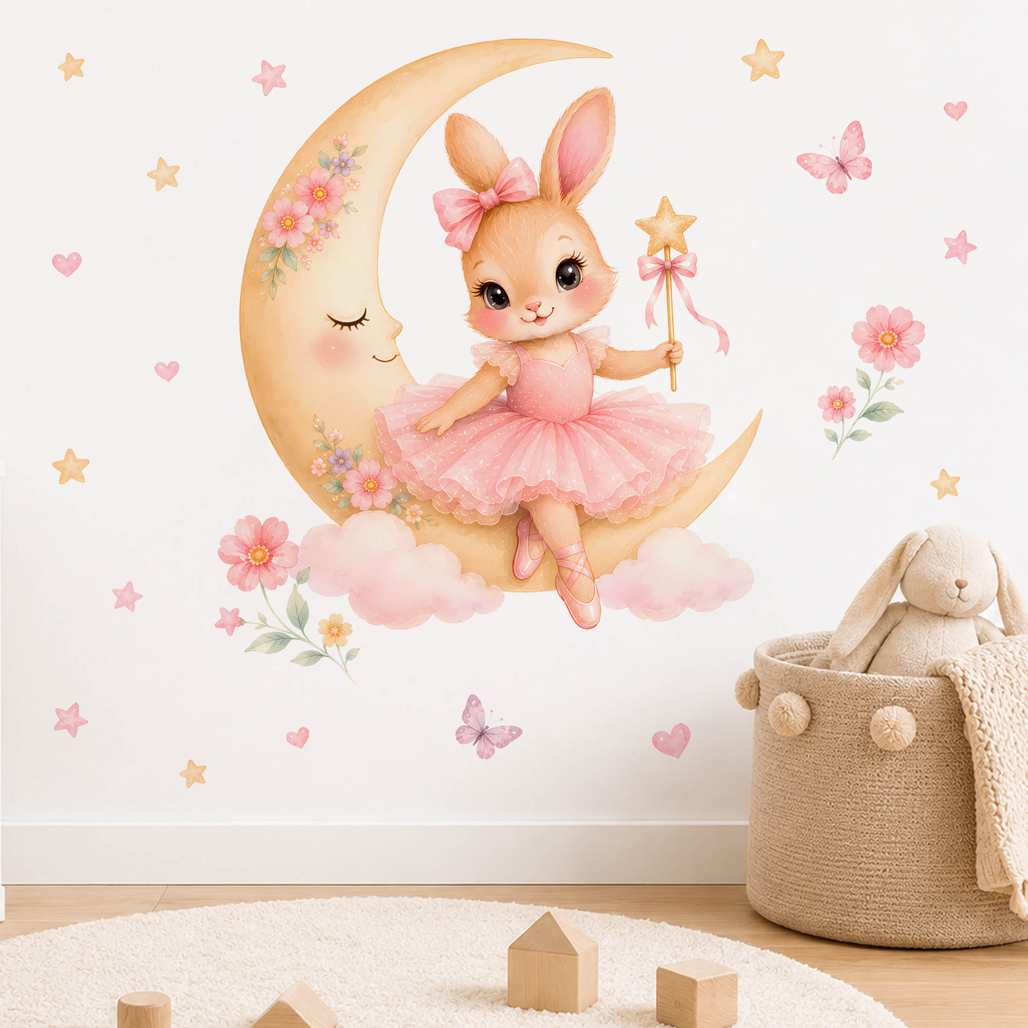 Waterverf Ballerina Konijn Maa - Baby Girl Nursery Quotes recensie en prijs