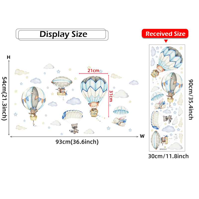 Cartoon Schattige Dieren Lucht - Baby Nursery Vinyl recensie en prijs