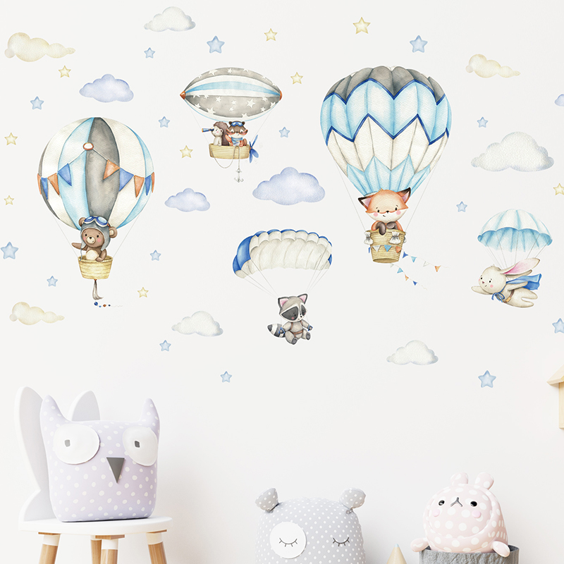 Cartoon Schattige Dieren Lucht - Baby Nursery Vinyl recensie en prijs