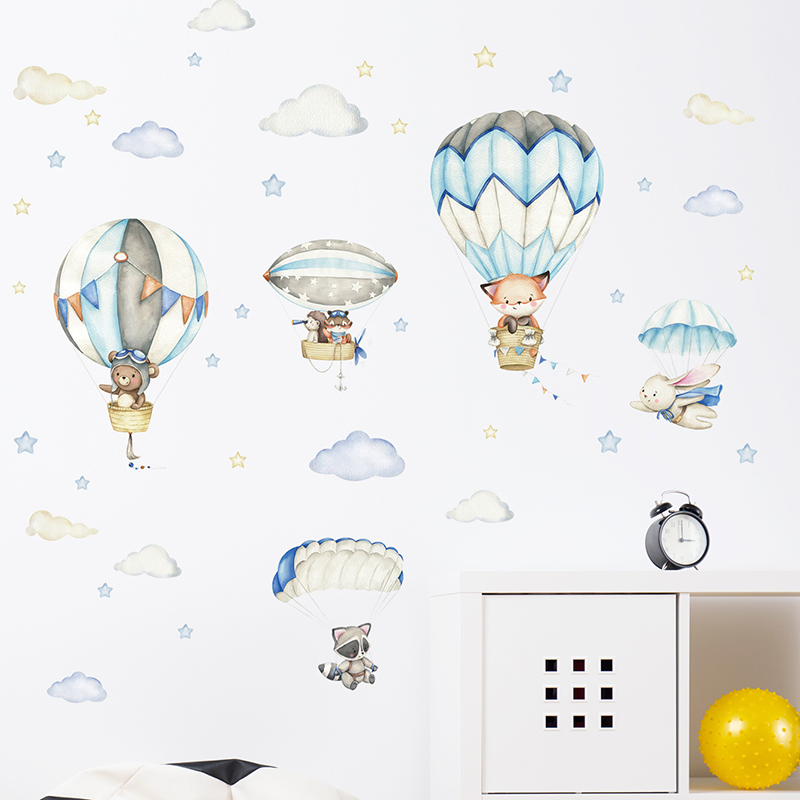 Cartoon Schattige Dieren Lucht - Baby Nursery Vinyl recensie en prijs