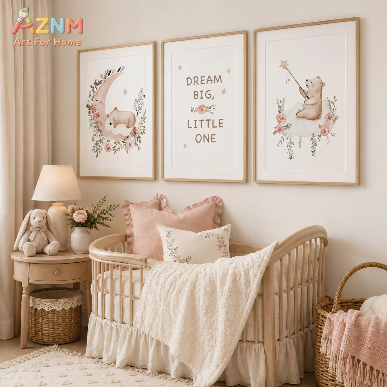 AZNM kinderkamer bloemenmuurku - Baby Girl Nursery Quotes recensie en prijs