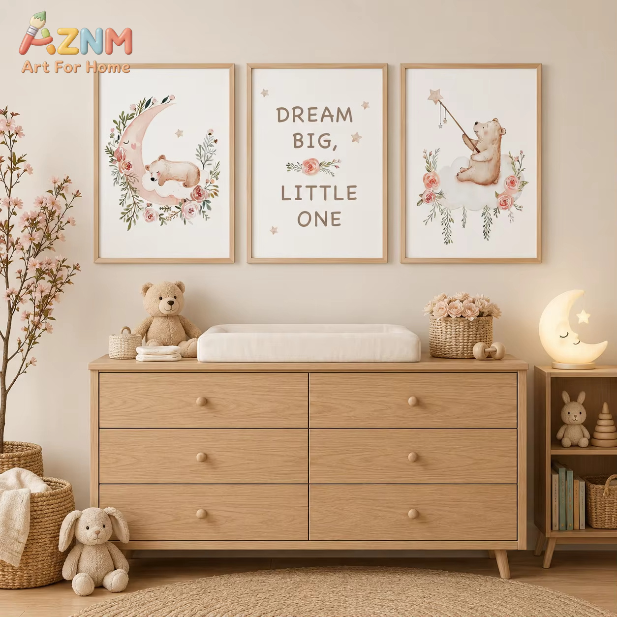 AZNM kinderkamer bloemenmuurku - Baby Girl Nursery Quotes recensie en prijs