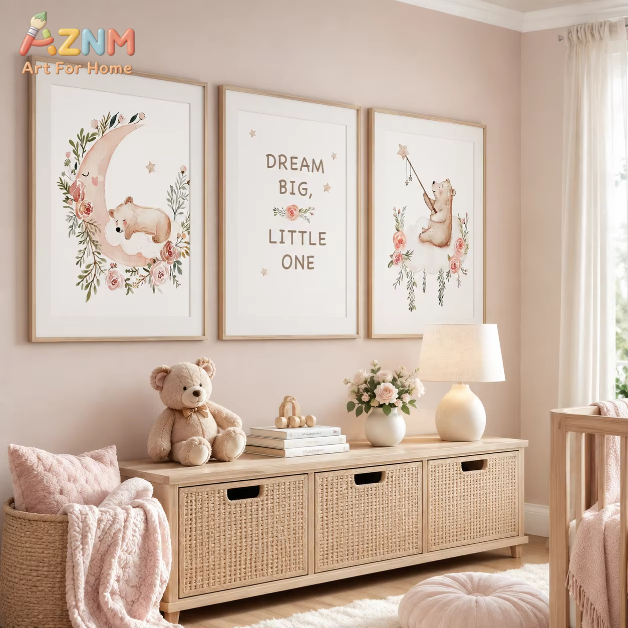 AZNM kinderkamer bloemenmuurku - Baby Girl Nursery Quotes recensie en prijs
