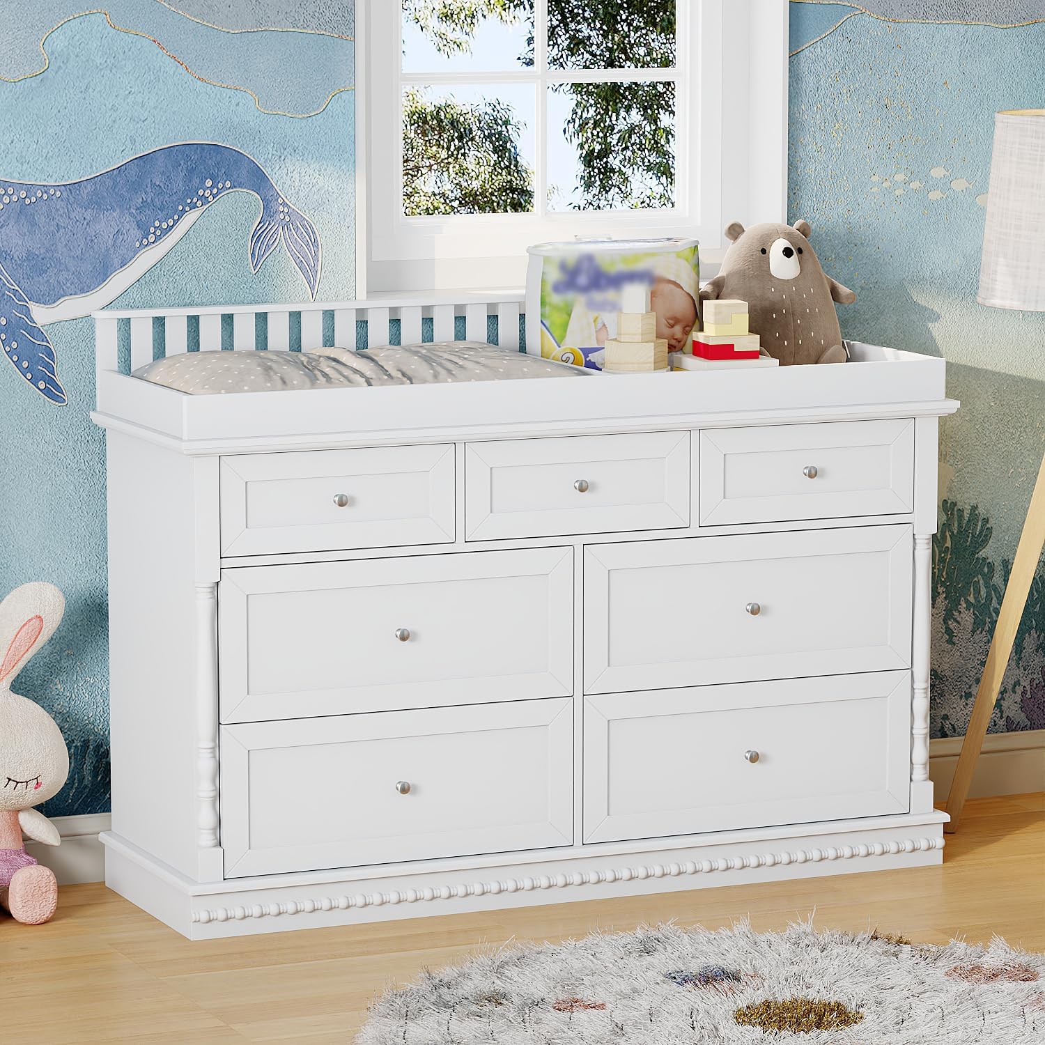 56,5 inch babyverschoontafel c - Baby Nursery Dresser Changing Table recensie en prijs