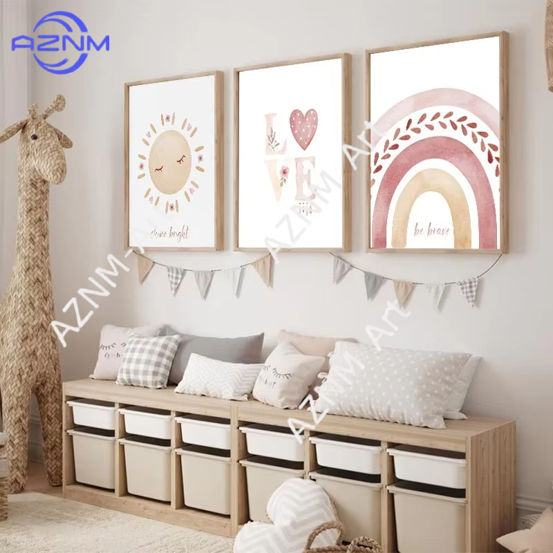 1PC/3PCS Stijl Rainbow Series  - Baby Nursery Wall Art recensie en prijs