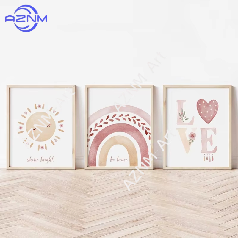 1PC/3PCS Stijl Rainbow Series  - Baby Nursery Wall Art recensie en prijs
