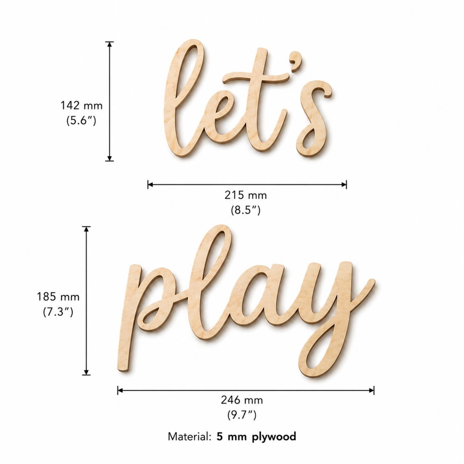 Laten we spelen houten wandbor - Baby Nursery Wall Art recensie en prijs
