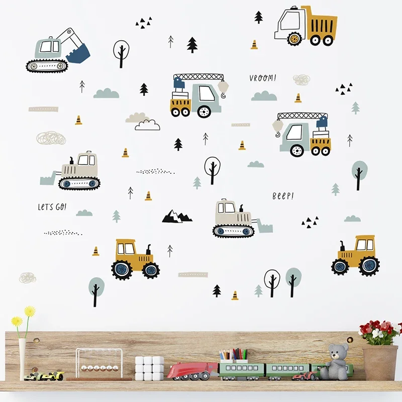 Handgetekende schattige auto's - Baby Nursery Vinyl recensie en prijs