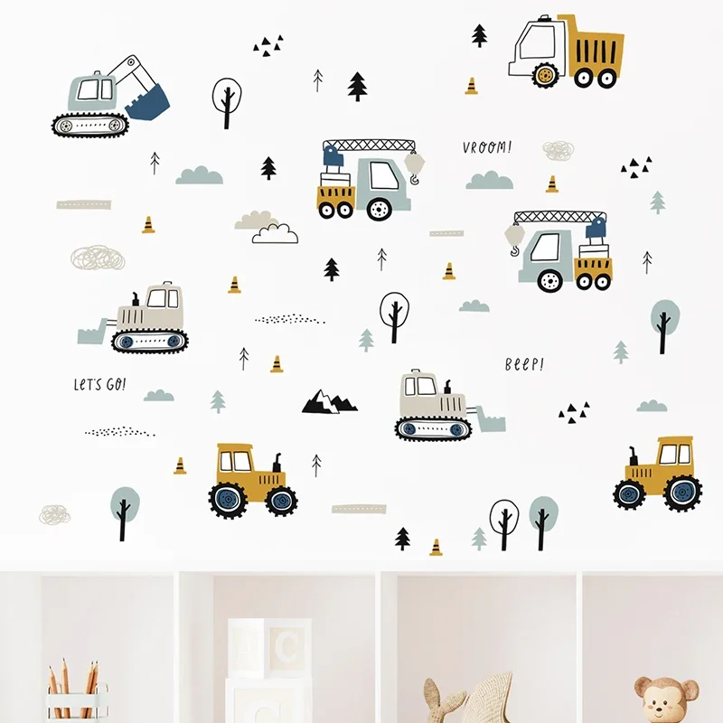 Handgetekende schattige auto's - Baby Nursery Vinyl recensie en prijs