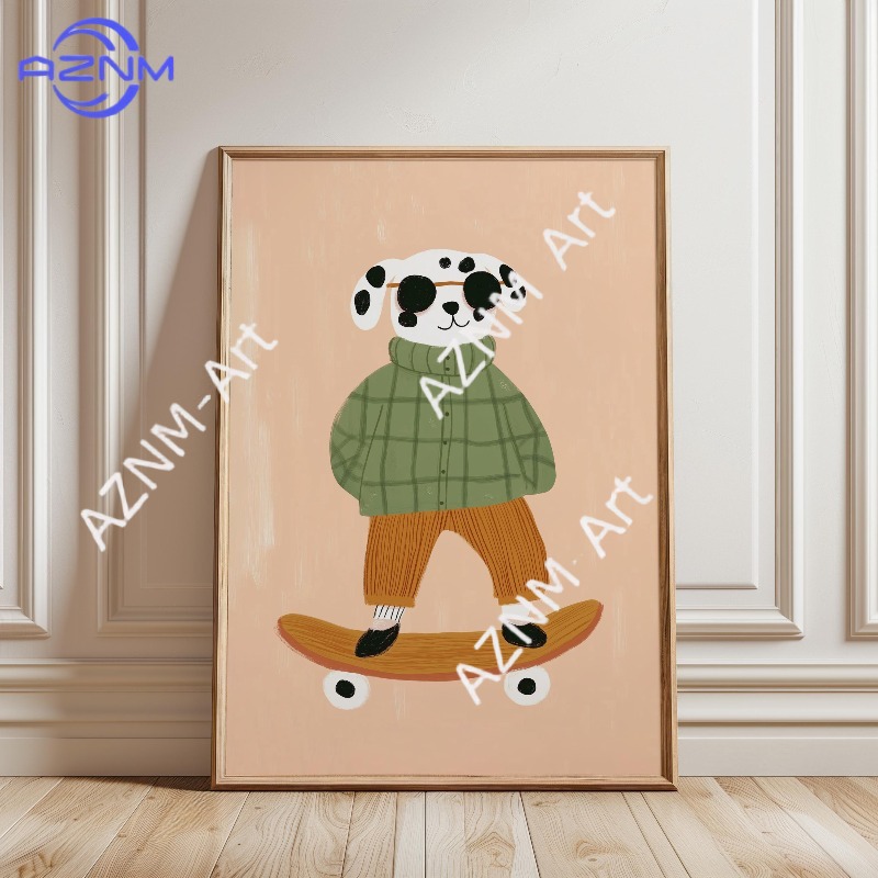 1PC Grappige Dieren Skateboard - Baby Nursery Wall Art recensie en prijs