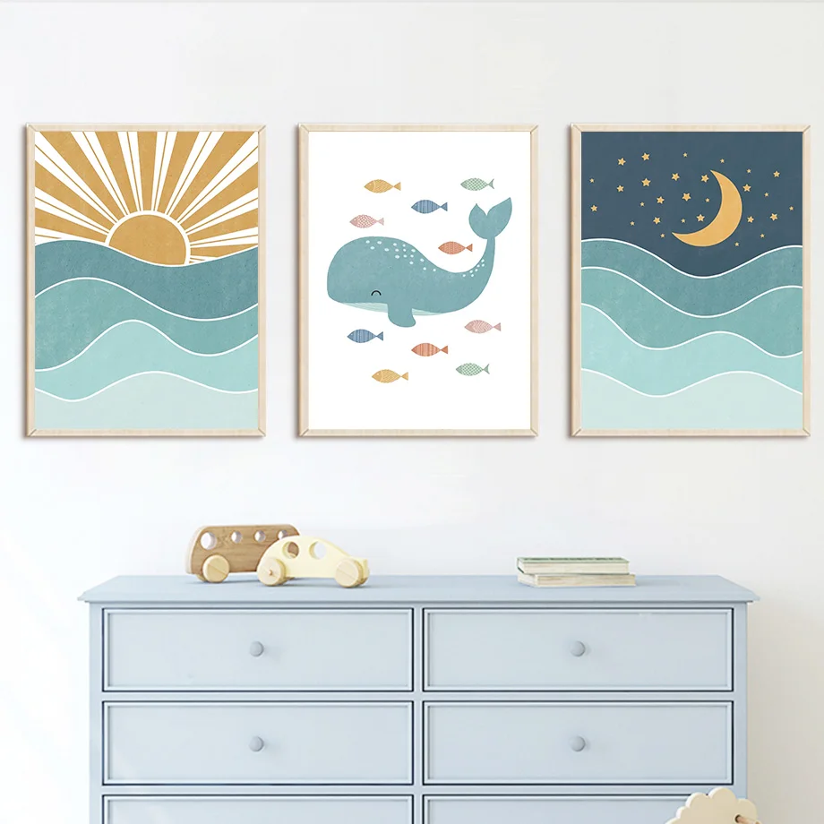 1pc frameloze Vis Walvis Meeuw - Baby Girl Nursery Quotes recensie en prijs