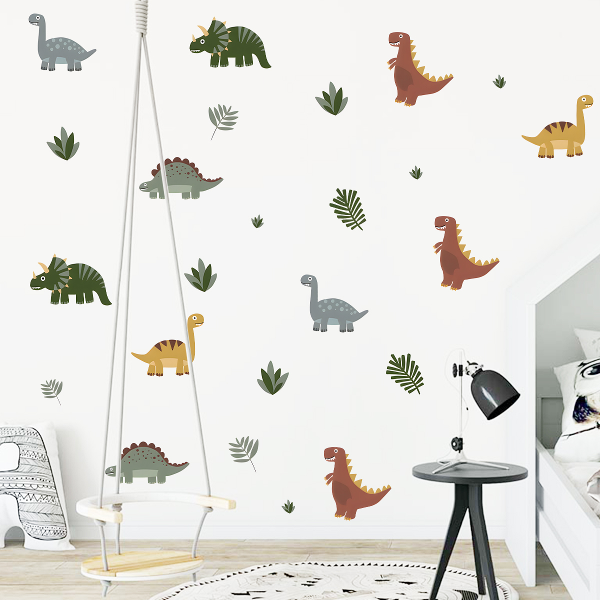 Cartoon schattige dinosaurus b - Baby Nursery Vinyl recensie en prijs