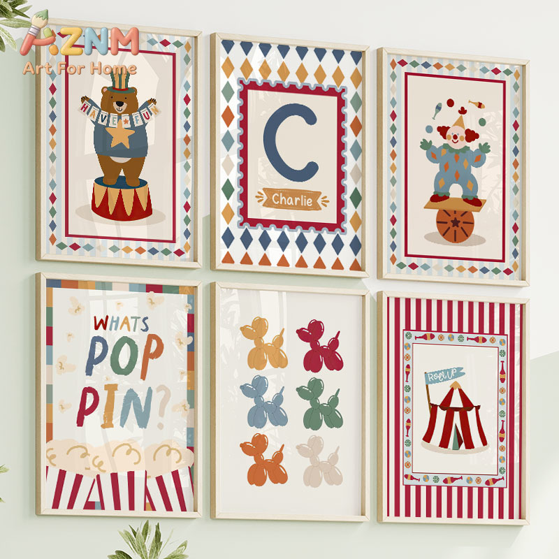 Circus Beer Goochelaar Hond Ci - Baby Nursery Wall Art recensie en prijs