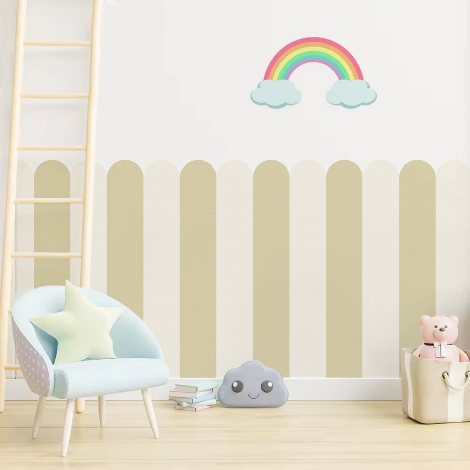 Veelkleurig verticaal gestreep - Baby Nursery Vinyl recensie en prijs