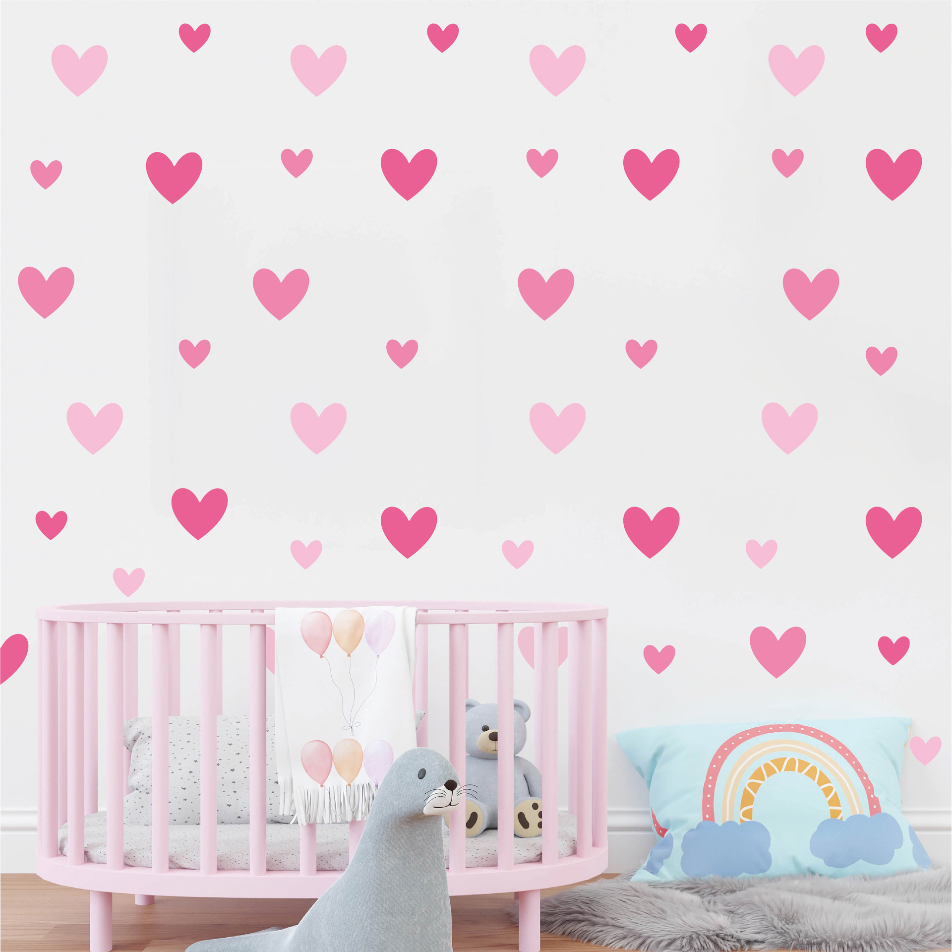 3D roze hart kleine prinses mu - Baby Girl Nursery Quotes recensie en prijs